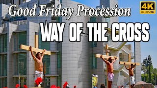 Good Friday Procession  Reenactment of Stations of the Cross  Christ Cathedral California 4K [upl. by Anirrehs618]