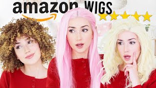 TRYING AFFORDABLE WIGS FROM AMAZON Im Impressed [upl. by Airod]