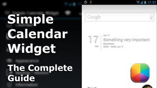 Simple Calendar Widget  The Complete Guide [upl. by Oicapot]