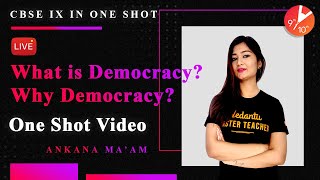 What is Democracy Why Democracy in One Shot  CBSE Class 9 CivicsPolitical Science  Vedantu SST [upl. by Tonia]