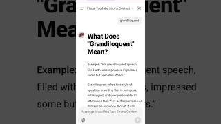 What Does quotGrandiloquentquot Mean [upl. by Seavey]