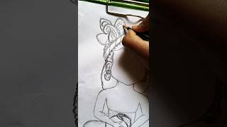 Laddu gopal drawing 🪷❤️ shorts youtubeshorts drawing krishna [upl. by Furlong236]