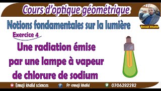 Une radiation émise par une lampe à vapeur de chlorure de sodium [upl. by Renado728]