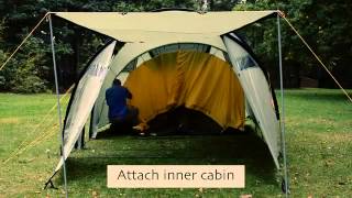 How to pitch Nordisk Reisa 6 tent [upl. by Karlen]