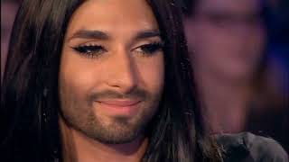 Conchita Wurst gagnante de lEurovision 2014  quotUn futur de paix et de libertéquot  ONPC 2015 [upl. by Annil7]