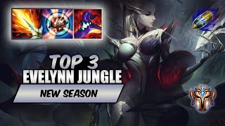 Wild Rift Evelynn TOP 3 jungle  S14 rank game  build [upl. by Ileak]