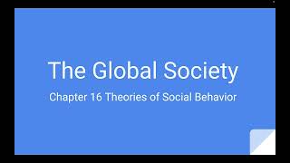 Ch 16 Global Society [upl. by Eintrok]