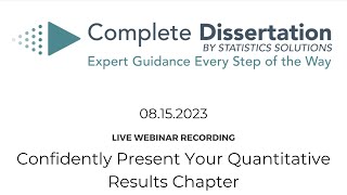 Confidently Present Your Quantitative Results Chapter [upl. by Bertilla]