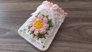 Sacchetto Bomboniera Uncinetto Tutorial 🌼💚 Souvenir Crochet 🌷💜 Saquinho Croche [upl. by Carny]