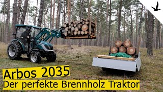 Kleintraktor Arbos 2035 mit Frontlader🚩Der perfekte Brennholz Traktor in Vorstellung und Test [upl. by Silera]