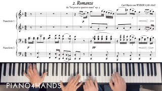 C M von Weber  Romanze in F da quotSei pezziquot op 3 Piano 4 Hands [upl. by Renard786]