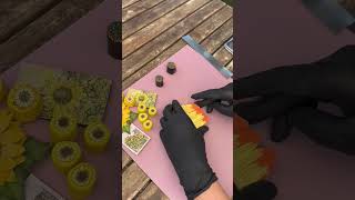 How I Make Sunflowers from Polymer Clay Millefiori Cane Technique [upl. by Savina]