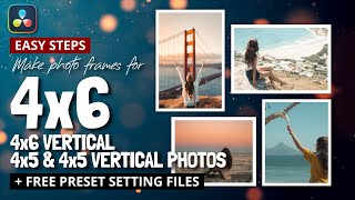 EASY STEPS Make Photo Frames for 4x6 amp Vertical 4x5 amp Vertical Photos and Free Setting Files [upl. by Philip]