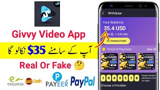 Givvy Video Payment Proof  Givvy Video App Se Paise Kaise Kamaye  Givvy Video Real Or Fake [upl. by Ariamo]