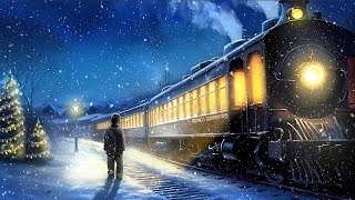 Waiting for the Polar Express 🚂  Dreamscape w Vintage Oldies Christmas Music  Reverb amp Snowfall ❄ [upl. by Albertine]