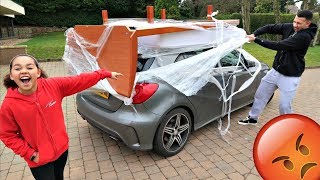 BED ON MY BROTHERS CAR PRANK [upl. by Komarek]