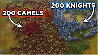 200 CAMELS vs 200 KNIGHTS  Age Of Empires 4 ⚔ [upl. by Ybrik]