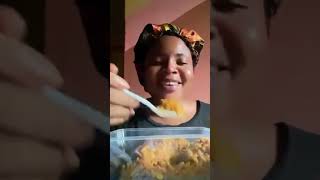 Eat with me Nigerian Jello Rice  Fried Chicken  Moimoi  Kilishi African Food [upl. by Ardith427]