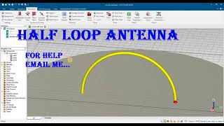 circular half loop antenna in cst [upl. by Fredek614]