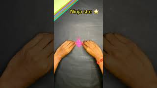 DIY paper Ninja Star tutorial  How to make a SHARP weapon viralvideo shortvideo papercraft [upl. by Rieth908]