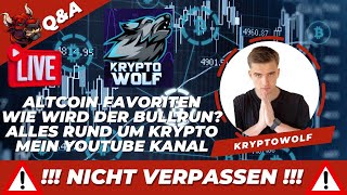 Kryptotalk mit KryptoWolfDE Die Rallye kommt bald⁉️Altcoins❗️XRP Erwartung❗️Krypto Input❗️BTCampCo [upl. by Herby]