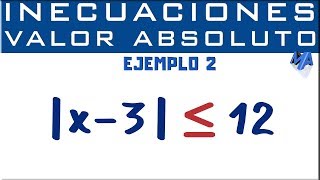 Inecuaciones con valor absoluto  Ejemplo 2 [upl. by Nnil]