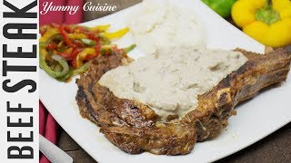 Restaurant Style Perfect Beef Steak Rib Eye SteaK  Bangladeshi Beef Steak  Easy Beef Steak [upl. by Reedy]