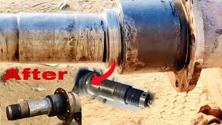 How to Repairing a broken Trailer axleTrailer axle spindle replacement [upl. by Inram]