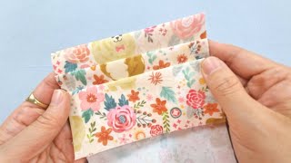 You can make a card wallet easily and simply with one piece of fabric [upl. by Wind]