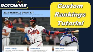 Custom Rankings  MLB Fantasy Draft Kit [upl. by Nho]