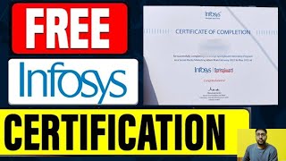 FREE Infosys Online Courses with Certificate  Infosys Springboard Certification📚📚 [upl. by Munshi]