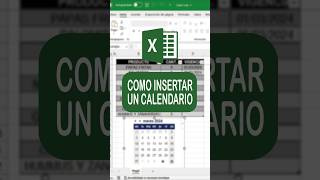 COMO INSERTAR UN CALENDARIO EN EXCEL Excel Exceltips Exceltutorial Shorts Youtubeshorts Short [upl. by Ahsiuqal691]