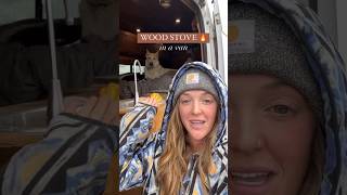 Wood Stove in a VAN 🔥vanlife offgrid [upl. by Maurreen429]