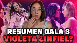 COMENTANDO la GALA 3 de OPERACION TRIUNFO ¡BESO VIOLETA y CHIARA🎤🤩 RESUMEN ACTUACIONES [upl. by Casandra]