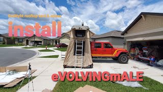 Installing Smittybilt rooftop tent 2783 and Annex2788 on the Jeep Gladiator Overland [upl. by Delamare878]