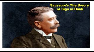 Saussure’s The theory of Sign in Hindi [upl. by Tawnya997]