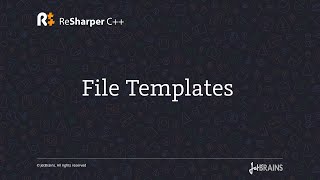 File Templates in ReSharper C [upl. by Annadiana]