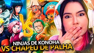 REACT Chapéus de Palha VS Ninjas de Konoha  Batalha de Mestres  NINJA RAPS [upl. by Solley]