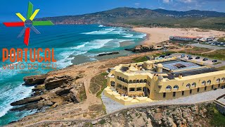 Guincho beach 🏖️🌊 Praia do Guincho 🏊 Cascais  4K UltraHD [upl. by Oirramed981]