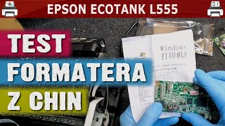 EPSON ECOTANK L555 🖨️ Test formatera z Chin [upl. by Nroht812]