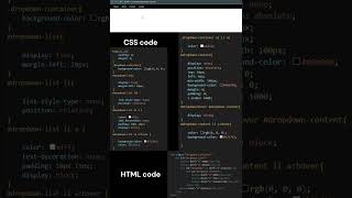 simple dropdown menu coding css3animation webdesign javascript htmlcss webdevelopment [upl. by Wald803]