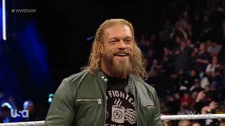 Edge appears  The Miz is the first inductee of Hall of Fame 2022 Full Segment [upl. by Risley]