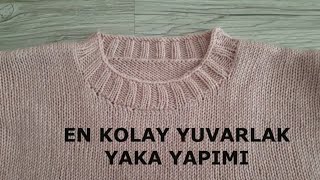 YUVARLAK YAKA YAPIMI  ÖRGÜ MODELLERİ örgü [upl. by Anagrom]