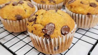 Banana Chocolate Chip Muffins  How to Make Banana and Chocolate Chip Muffins [upl. by Atsylac]