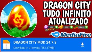 DRAGON CITY COM TUDO INFINITO V2472 ATUALIZADO 2024 COMIDA GEMAS E OURO INFINITOS  TUTORIAL [upl. by Ajax]