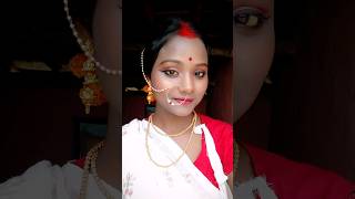 Durga puja 2024 ashtami sidur porar style ❤✨🌸 shorts durgapuja duskyskin youtubeshorts makeup [upl. by Enelym]