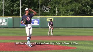 LHP Blaine Brown Shadow Creek High School Class of 2024 [upl. by Auhs398]