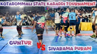 Guntur vs Sivaram puram 💥kotabommali state invitation kabaddi tournament [upl. by Jonie]