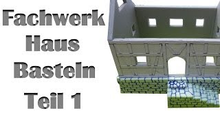 Wie baut man ein Fachwerkhaus für Tabletop Spiele  Lets craft  67 Bastel Tutorial für Warhammer [upl. by Nannette]