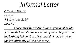 Letter writing  Informal Letter  How to write informal letter in english letter letterwriting [upl. by Marabel]